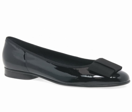 Gabor Assist Bow Trim Women's Ballet Flats Black | GB63WTPCM