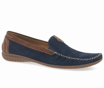 Gabor California Sporty Women's Loafers Navy / Brown | GB93VPIDH