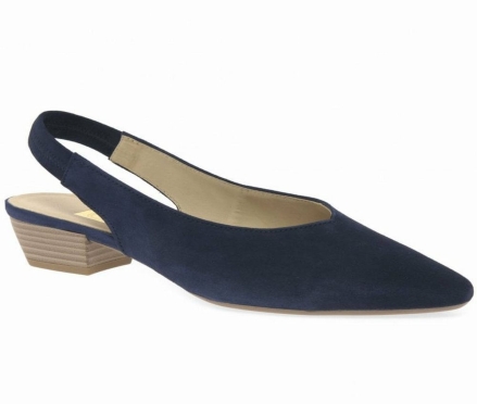 Gabor Heathcliff Slingback Court Women's Heeled Sandals Navy | GB42PEDVF