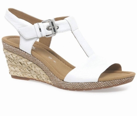 Gabor Karen Modern Women's Heeled Sandals White | GB34VLRNW