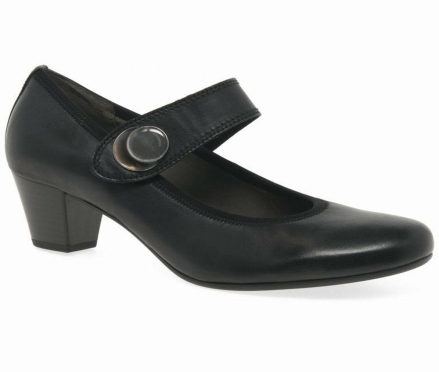 Gabor Nola Mary Jane Court Women's Heels Black | GB35ZBPKD