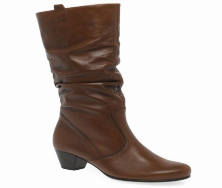 Gabor Rachel Leather Wide Fitting Women's Knee-high Boots Brown | GB15WEHJO