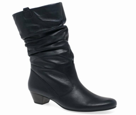 Gabor Rachel Leather Wide Fitting Women's Winter Boots Black | GB87JLDQW