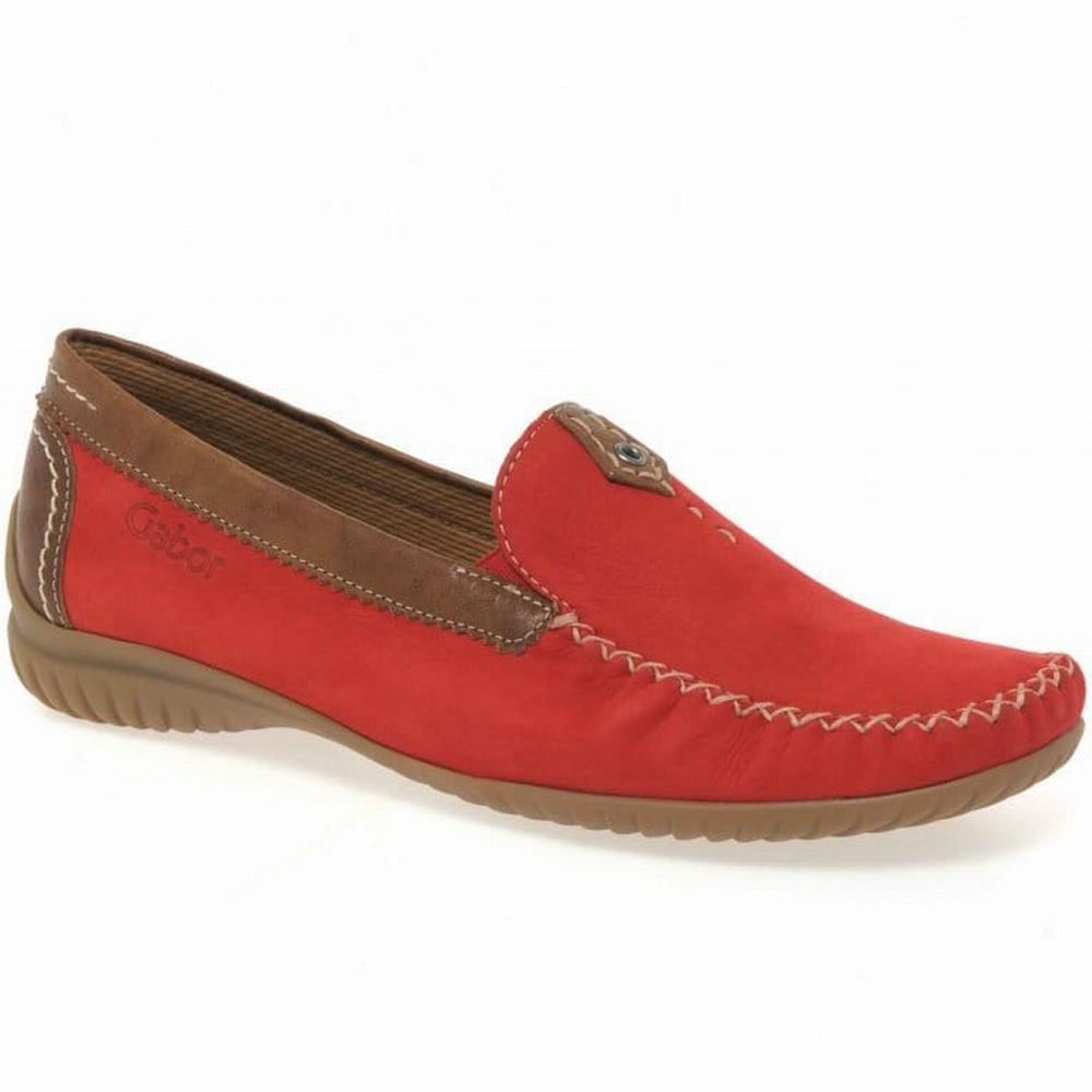 Gabor California Sporty Women\'s Loafers Red | GB37BGKIU