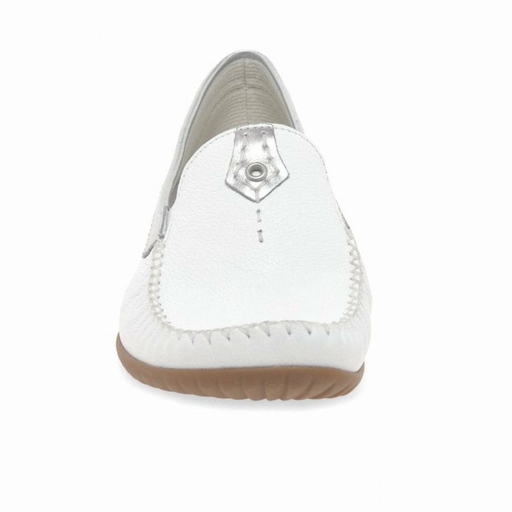 Gabor California Sporty Women's Loafers White / Silver | GB72HIRCB