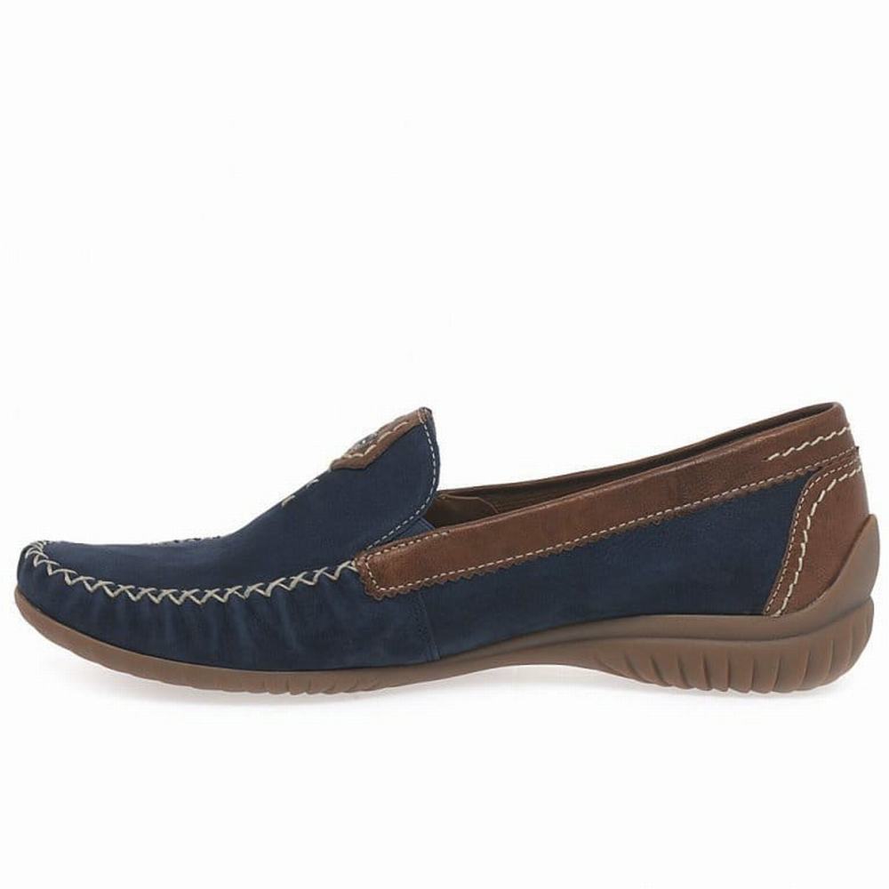 Gabor California Sporty Women's Loafers Navy / Brown | GB93VPIDH