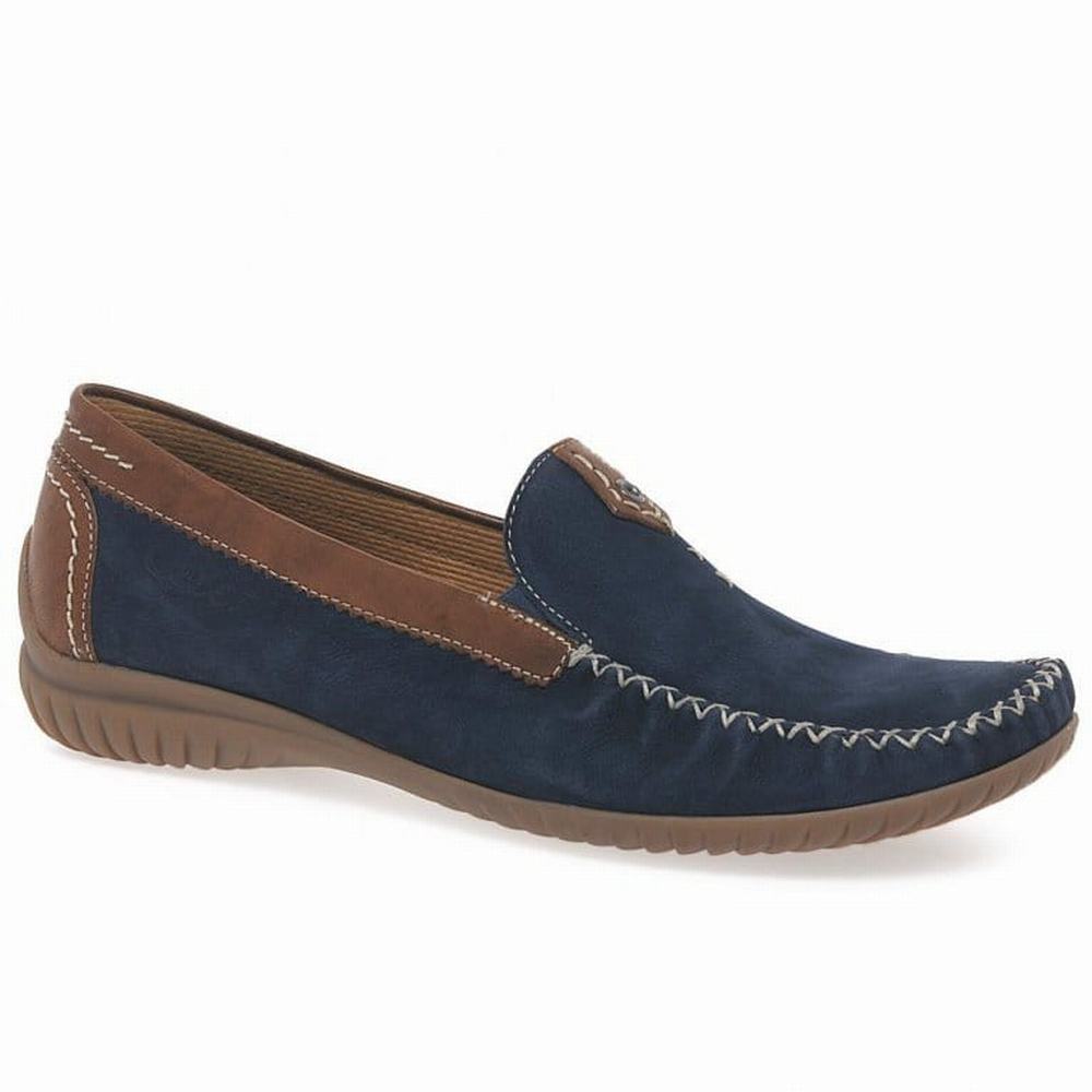 Gabor California Sporty Women\'s Loafers Navy / Brown | GB93VPIDH