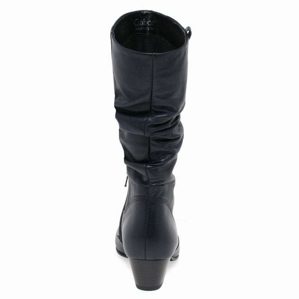 Gabor Rachel Leather Wide Fitting Women's Winter Boots Black | GB87JLDQW