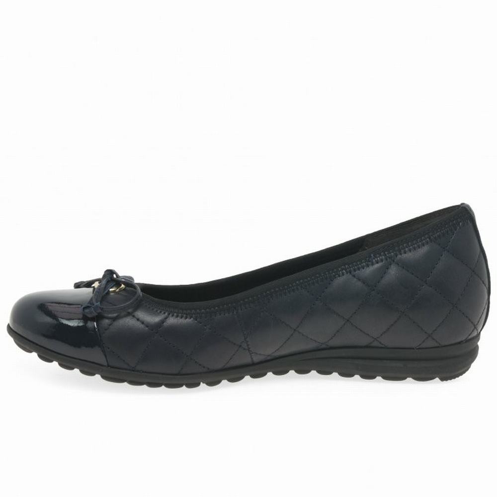 Gabor Snowdrop Women's Ballet Flats Navy | GB72ZRUVF