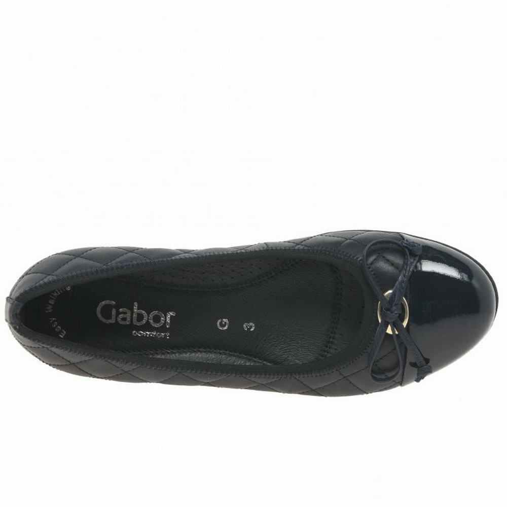 Gabor Snowdrop Women's Ballet Flats Navy | GB72ZRUVF